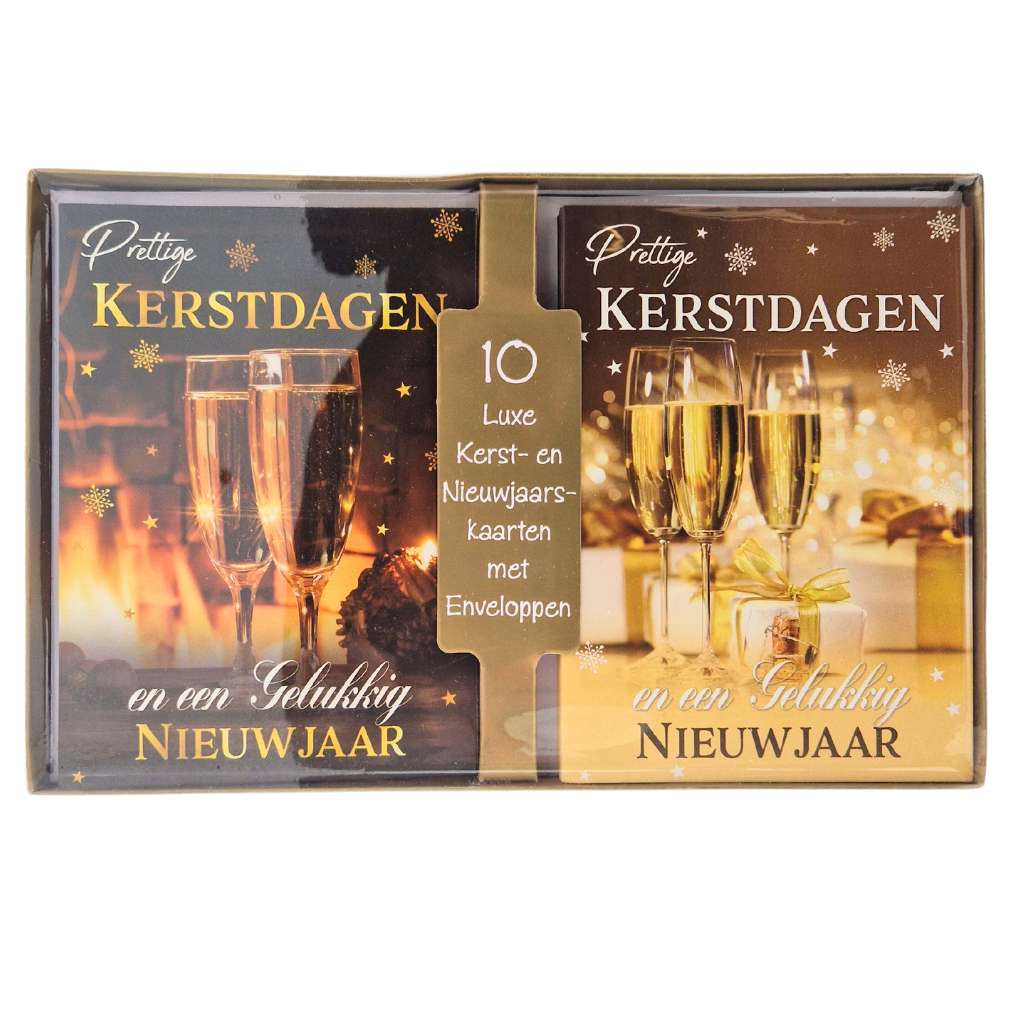 Luxe Kerstkaarten  - 10 stuks