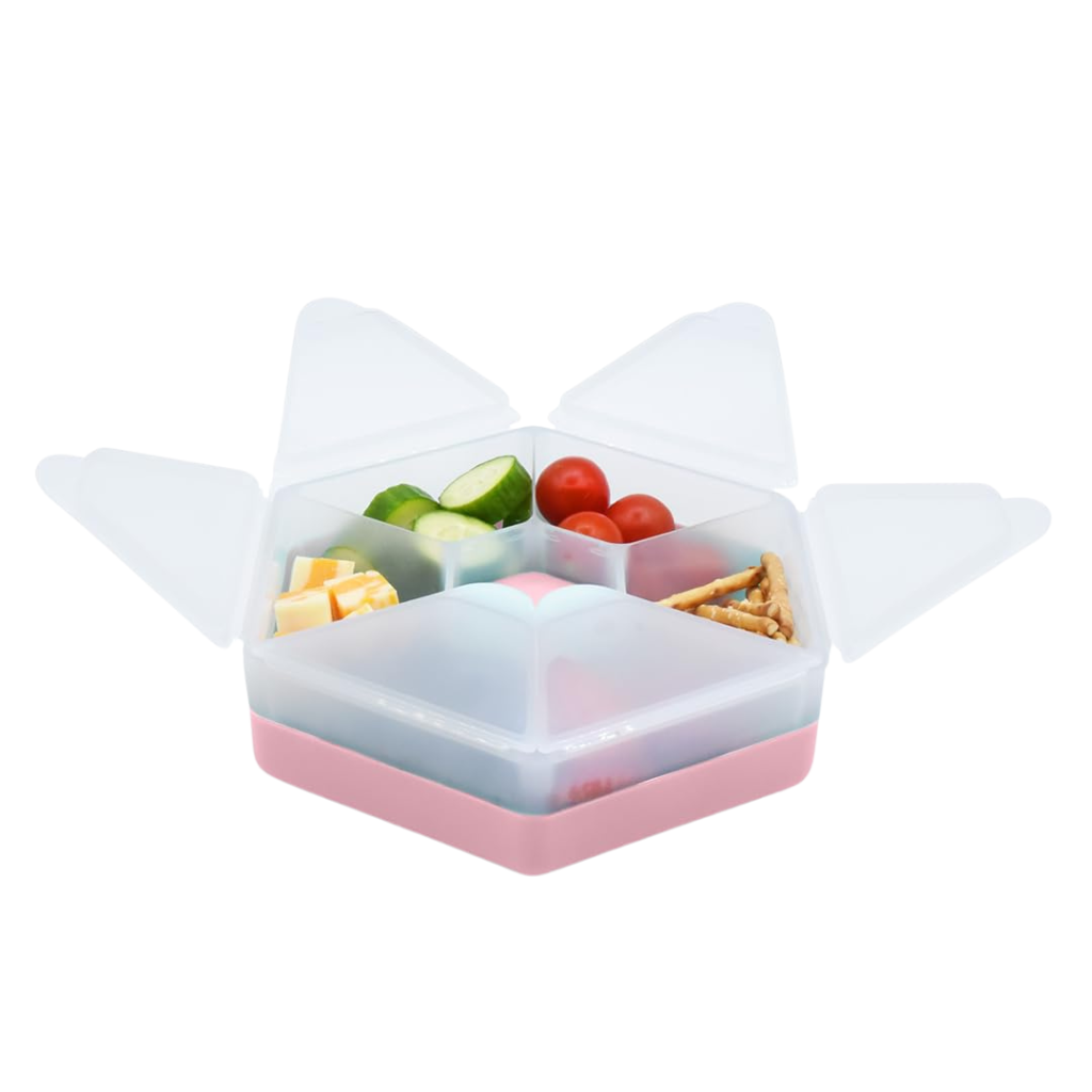 Melii - Hexagon snackbox met 6 compartimenten