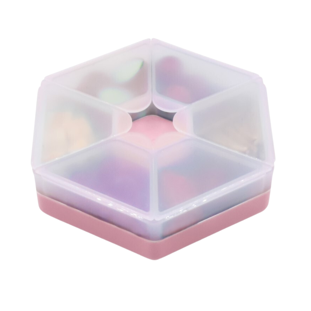 Melii - Hexagon snackbox met 6 compartimenten