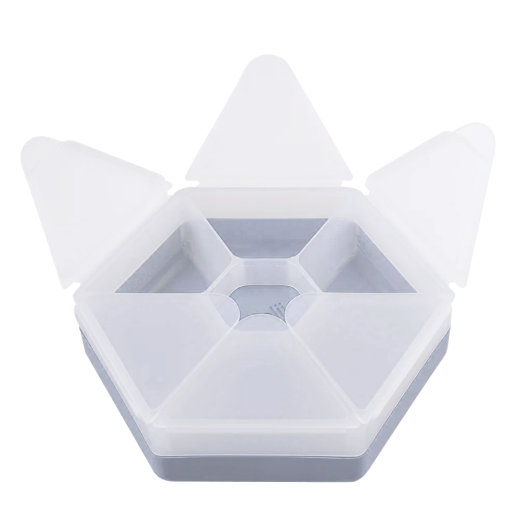 Melii - Hexagon snackbox met 6 compartimenten