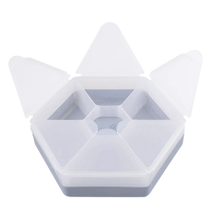 Melii - Hexagon snackbox met 6 compartimenten