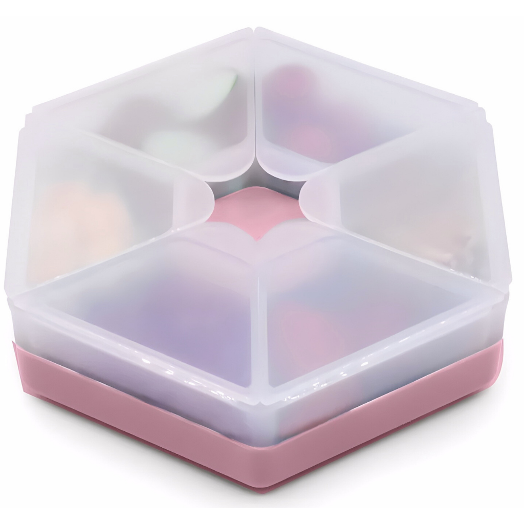 Melii - Hexagon snackbox met 6 compartimenten