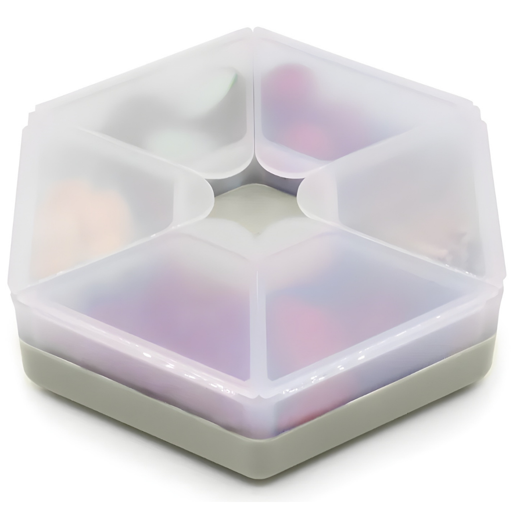 Melii - Hexagon snackbox met 6 compartimenten