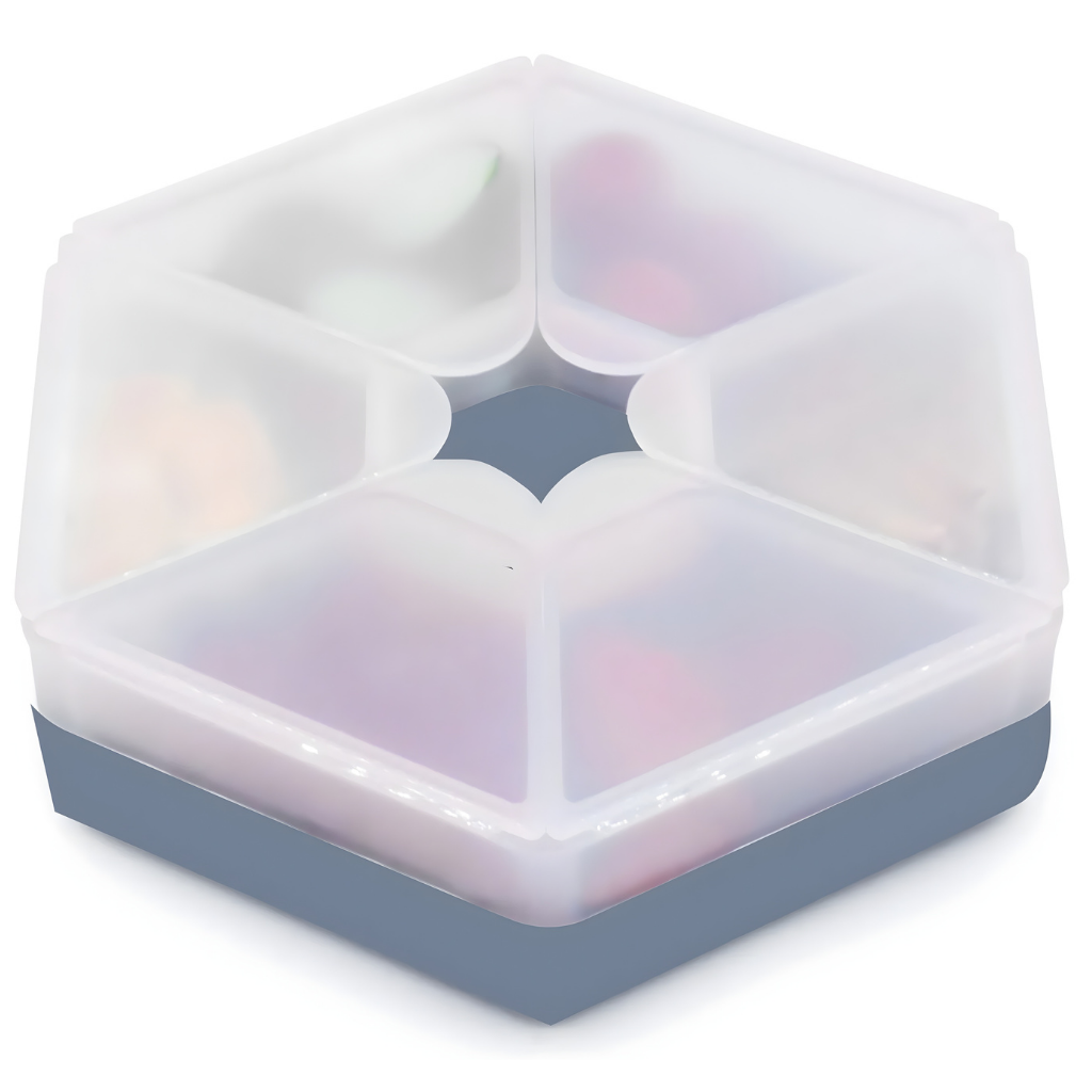 Melii - Hexagon snackbox met 6 compartimenten