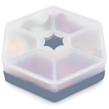 Melii - Hexagon snackbox met 6 compartimenten