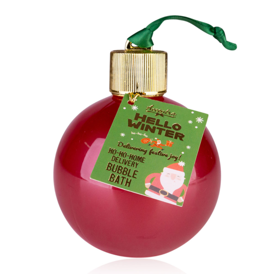 Kerstbal met showergel - rood