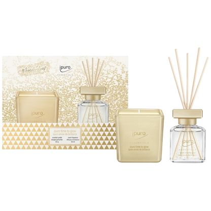 Giftset met geurstokjes & kaars