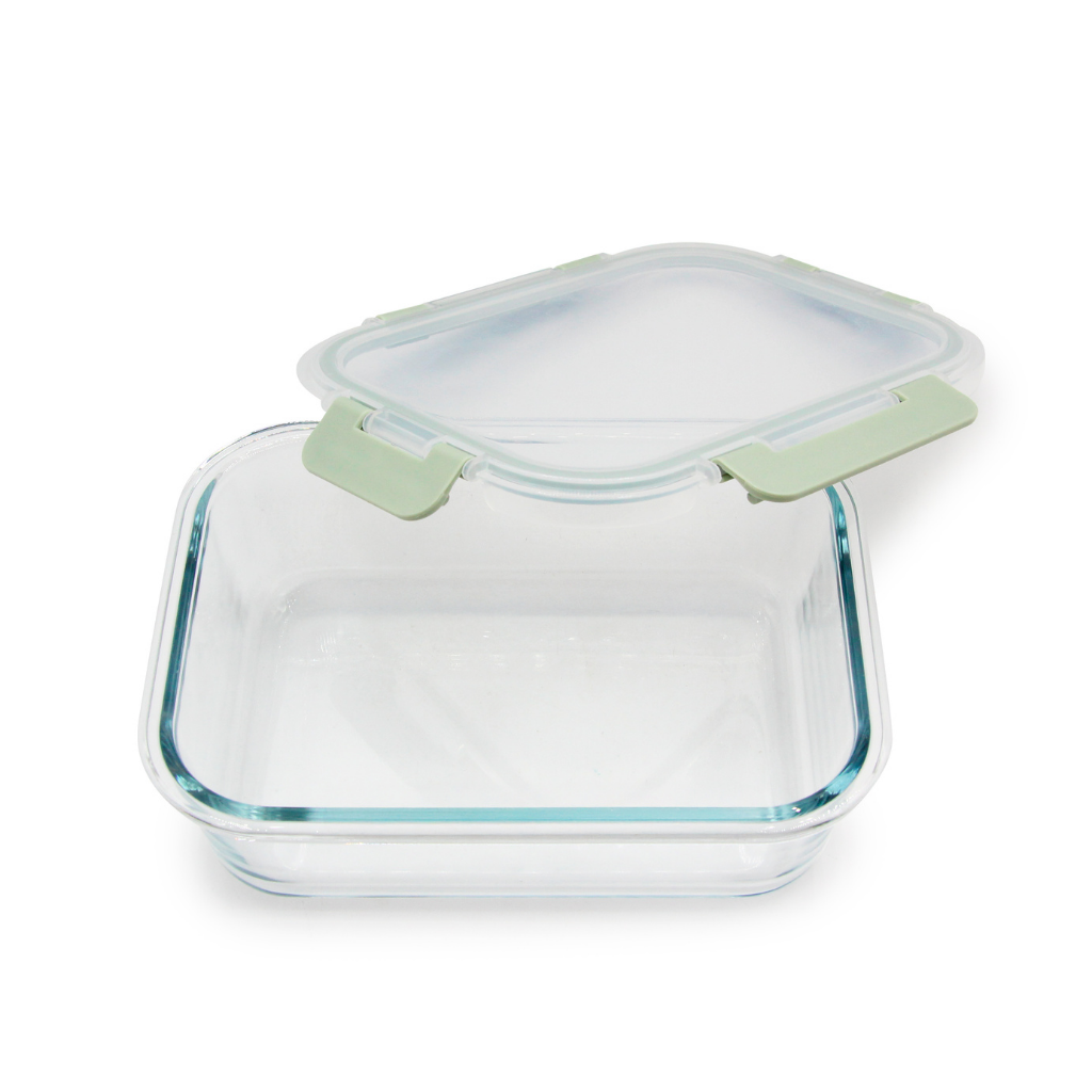 Melii - Glazen bewaarbakjes 1040ml - 2 stuks