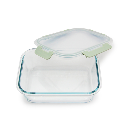 Melii - Glazen bewaarbakjes 1040ml - 2 stuks