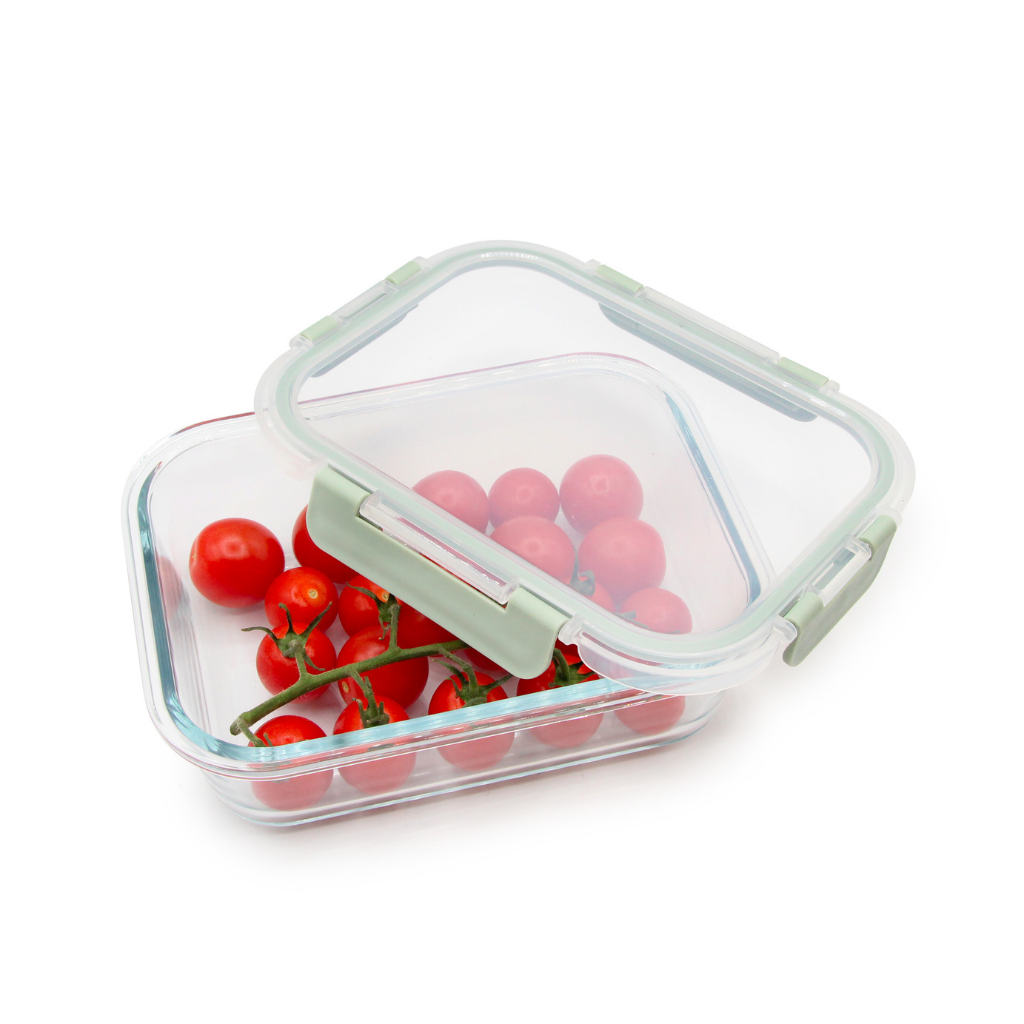 Melii - Glazen bewaarbakjes 1040ml - 2 stuks
