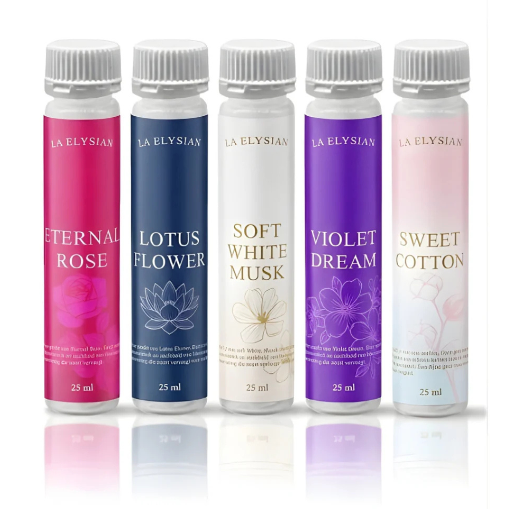 Elysian wasparfum testpakket met wasdrogerballen - 6 stuks