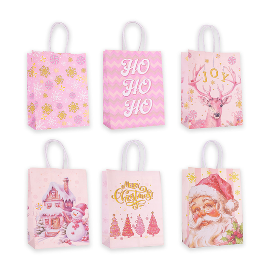 Cadeauzakje Kerst - Roze XS