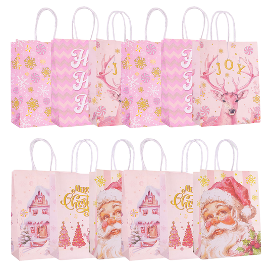Cadeauzakje Kerst - Roze XS