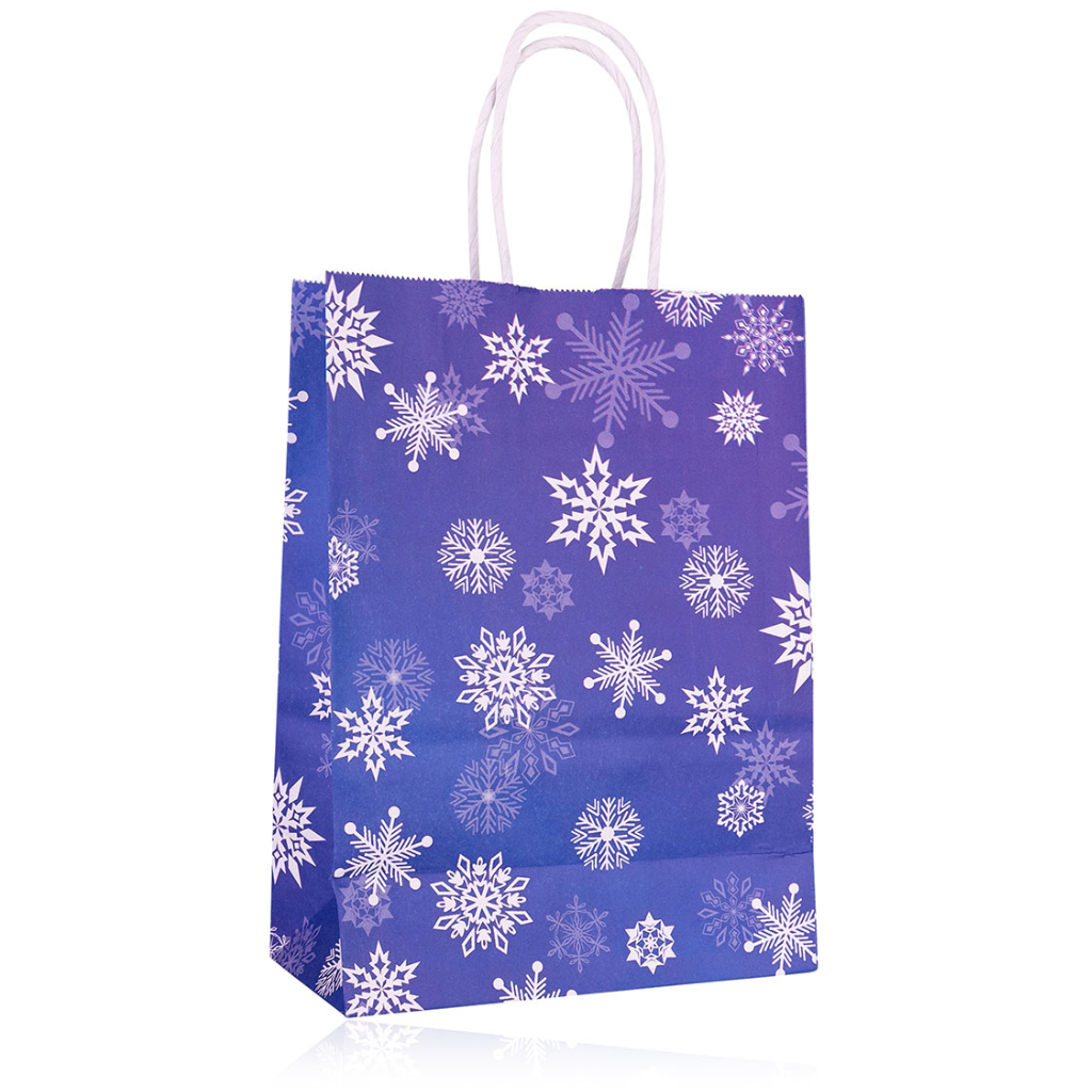 Cadeauzakje Kerst - Blauw XS