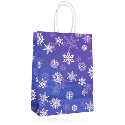 Cadeauzakje Kerst - Blauw XS