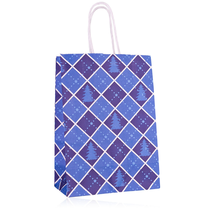 Cadeauzakje Kerst - Blauw XS