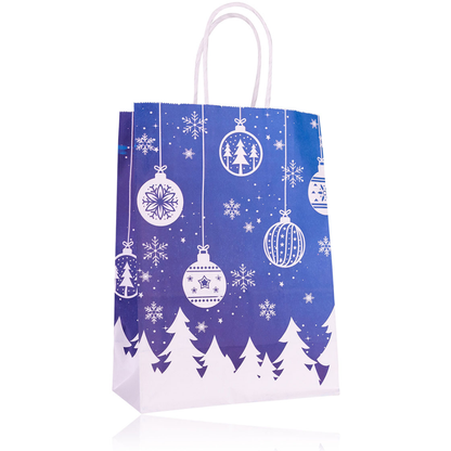 Cadeauzakje Kerst - Blauw XS