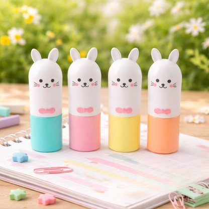 Mini markeerstiften voor kinderen in Bunny-thema (set van 4)