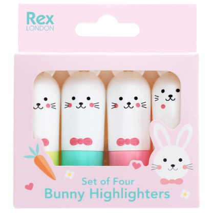Mini markeerstiften voor kinderen in Bunny-thema (set van 4)