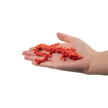 3D geprint drakenei met beweegbare draak