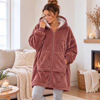 Cuddle Hoodie Ruby met rits