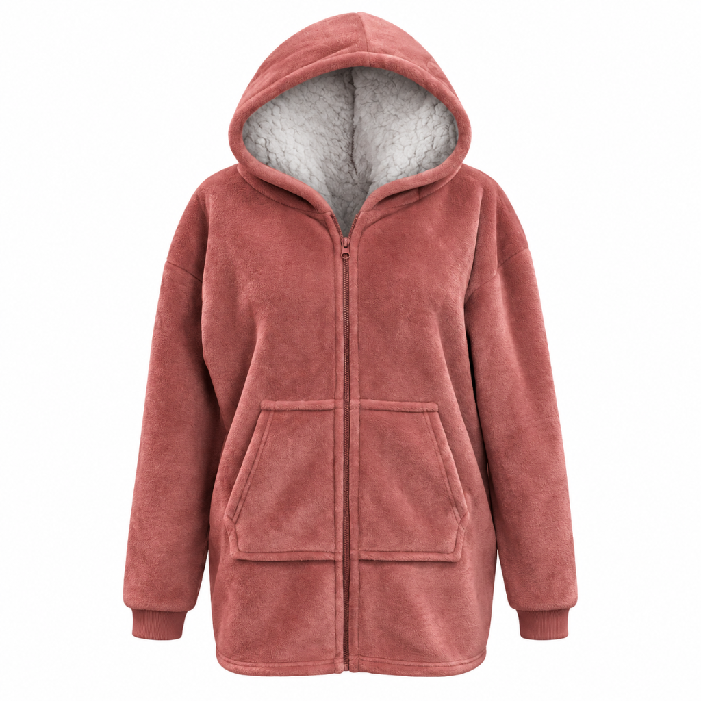 Cuddle Hoodie Ruby met rits