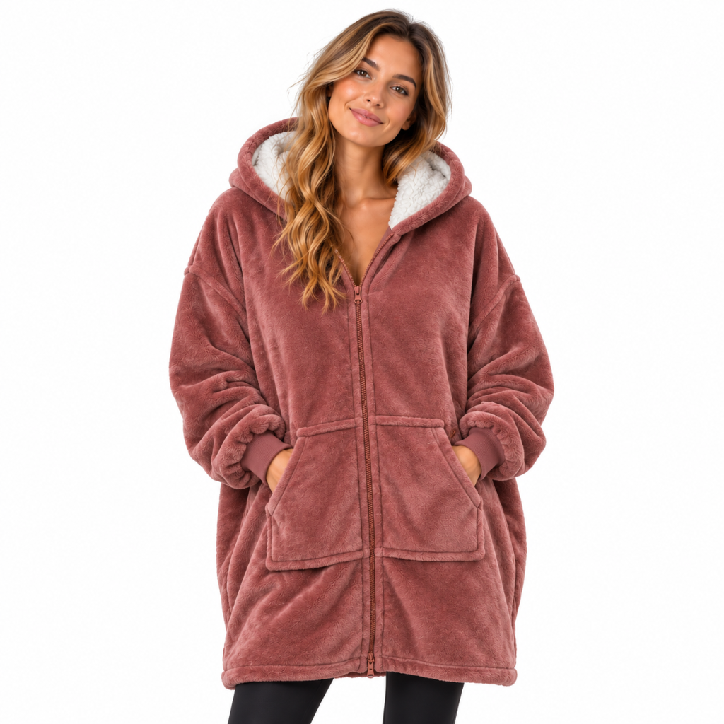 Cuddle Hoodie Ruby met rits