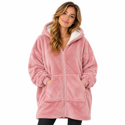 Cuddle Hoodie Ruby met rits