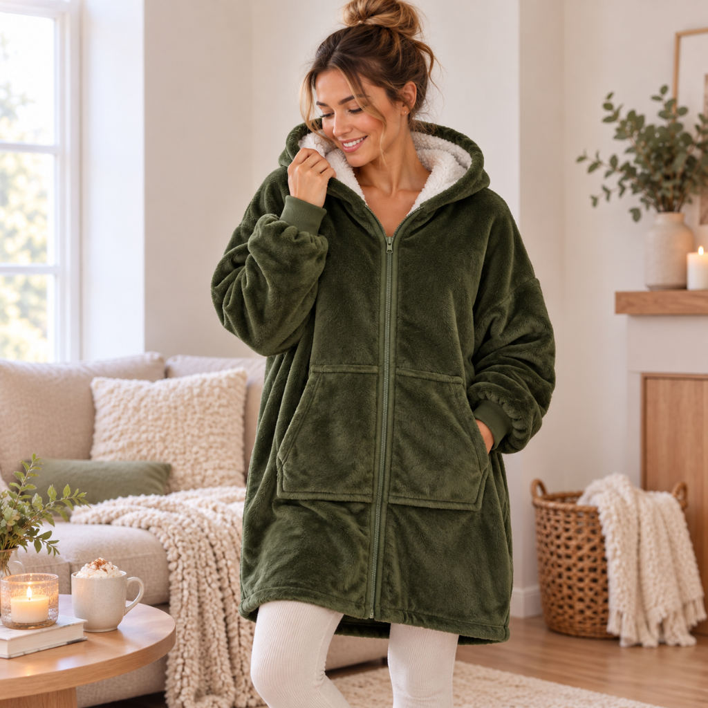 Cuddle Hoodie Ruby met rits