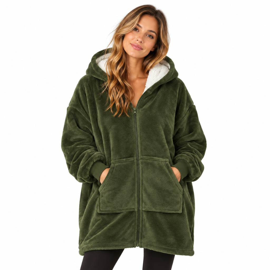 Cuddle Hoodie Ruby met rits