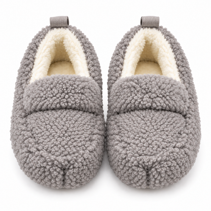 Teddy pantoffels Famke - Donker grijs