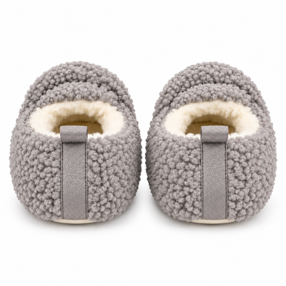 Teddy pantoffels Famke - Donker grijs