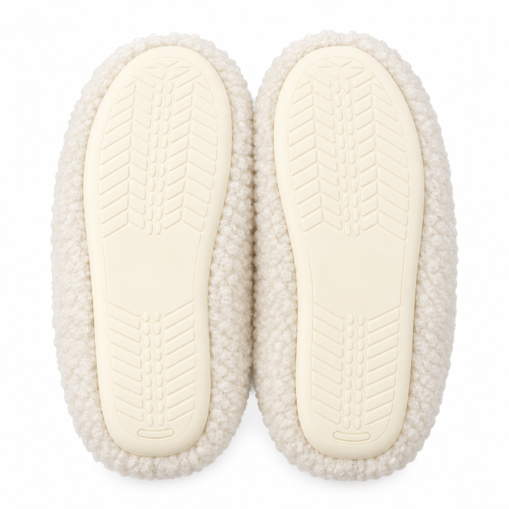 Teddy pantoffels Famke - Dove wit