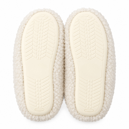 Teddy pantoffels Famke - Dove wit