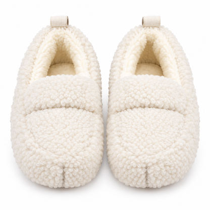 Teddy pantoffels Famke - Dove wit