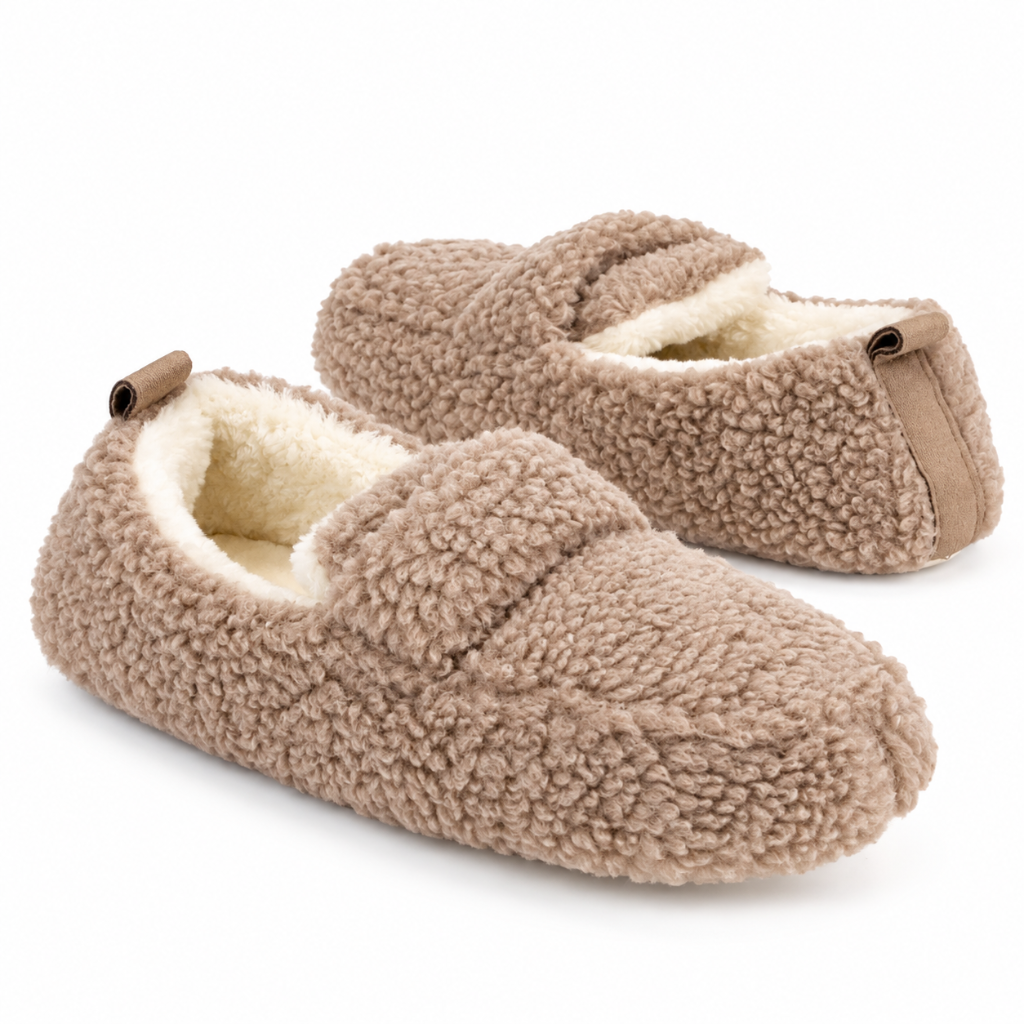 Teddy pantoffels Famke - Taupe