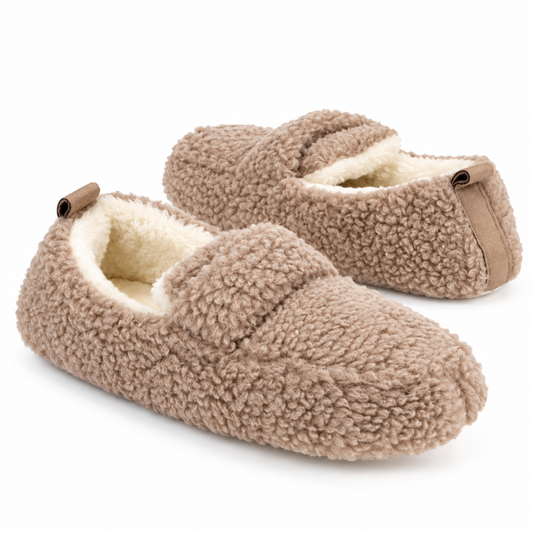 Teddy pantoffels Famke - Taupe