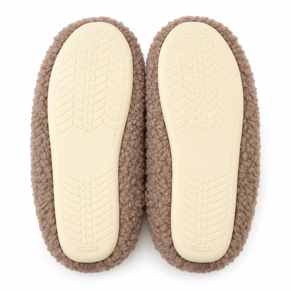 Teddy pantoffels Famke - Taupe