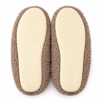 Teddy pantoffels Famke - Taupe