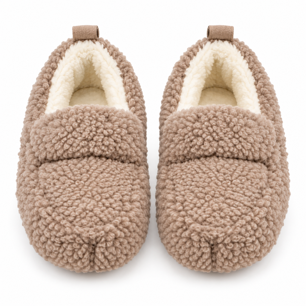Teddy pantoffels Famke - Taupe