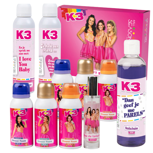 4All Seasons K3 Mega Verzorgingsset + Gratis Badschuim & Geschenkdoos