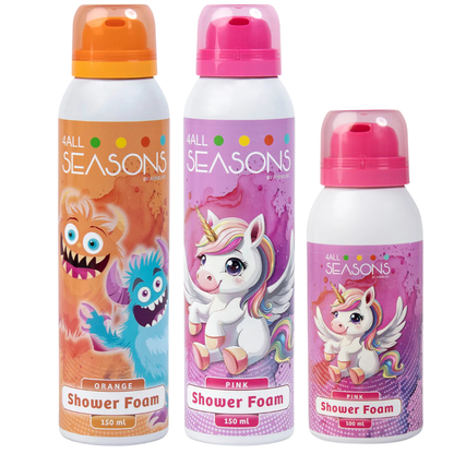 2+1 GRATIS - 2x 4All Seasons Shower Foam 150 ml + 1x Shower Foam 100 ml GRATIS