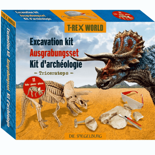 Uitgraafset T-Rex World Triceratops