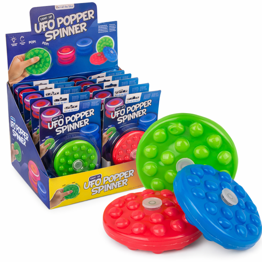 UFO pop spinner met LED fidget toy
