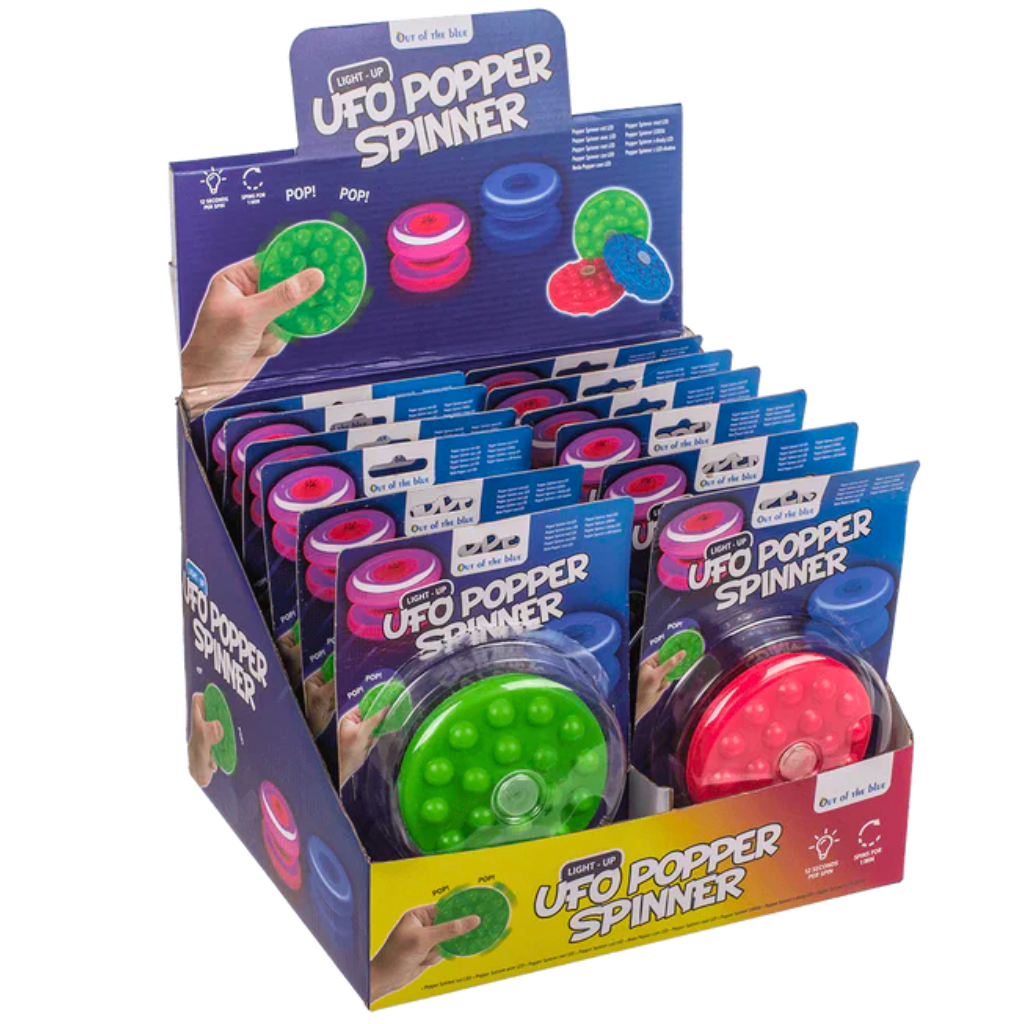 UFO pop spinner met LED fidget toy