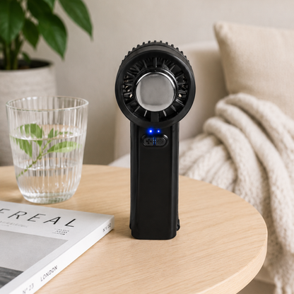 Draagbare Ventilator met Koelfunctie USB Oplaadbaar Zwart