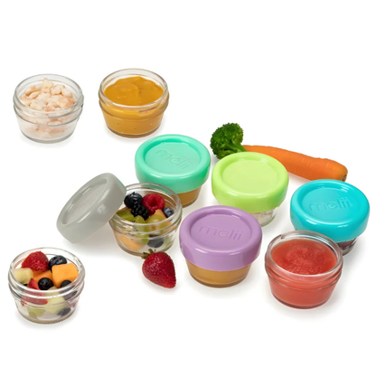 Melii - Glazen opbergdoosjes + GRATIS 2x Grabease Spoonset