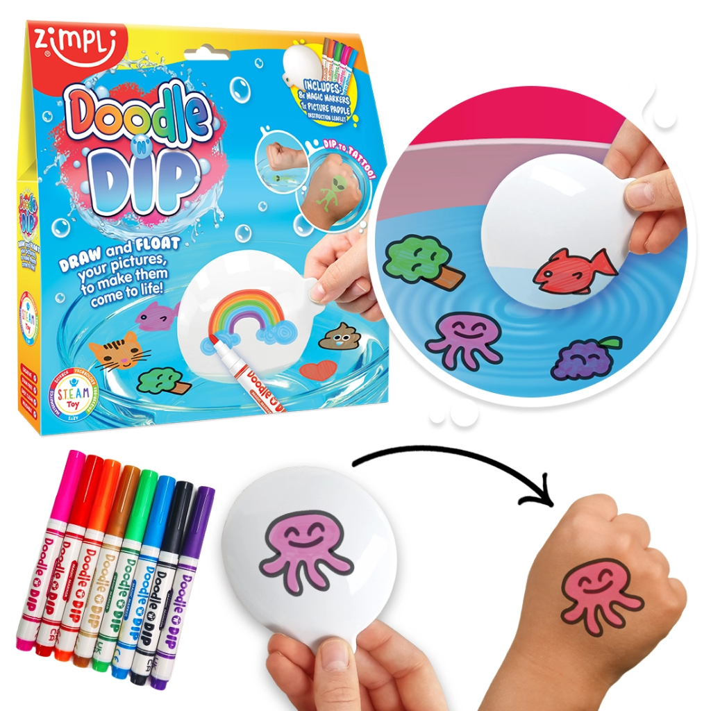 Doodle & dip water doodles