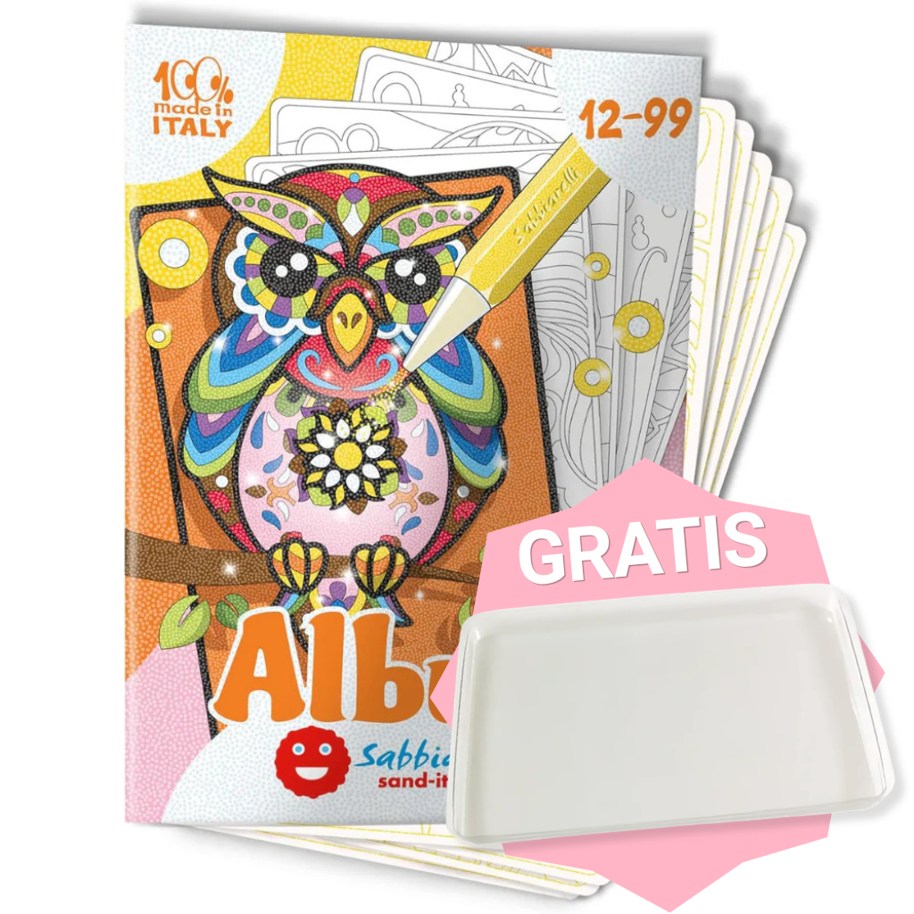Zandschilderen - Tekeningen set + GRATIS transparant onderblad