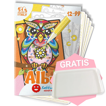 Zandschilderen - Tekeningen set + GRATIS transparant onderblad